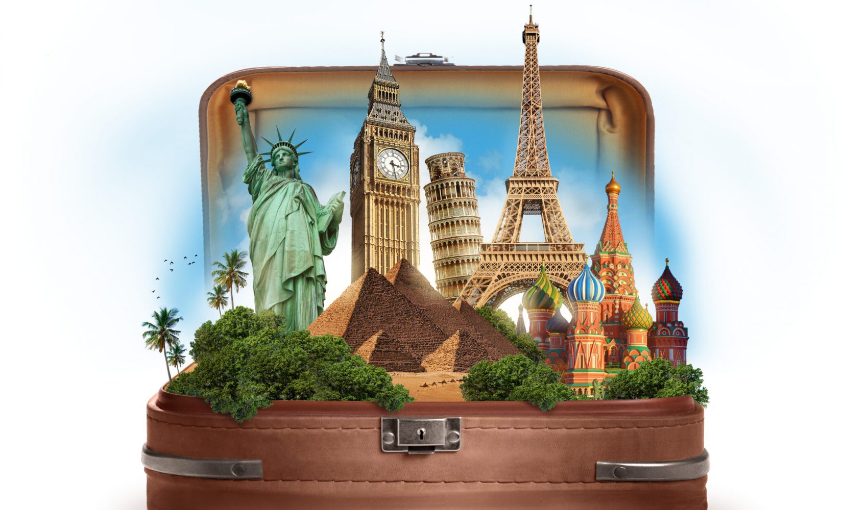 travel-concept-with-landmarks